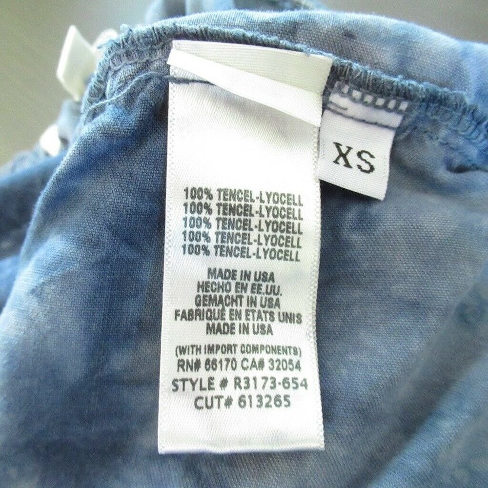 *SOLD* Cloth & Stone Anthropologie Shorts XS Blue Tie Dye Tencel Lyocell Beach - Picture 4 of 4